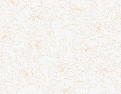 红牡丹花纹免抠装饰花纹元素