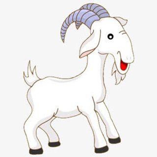 白色可爱的小羊免抠