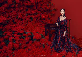 花海新娘长裙性感免抠