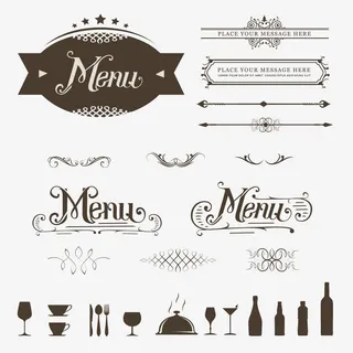 矢量菜单装饰素材免抠