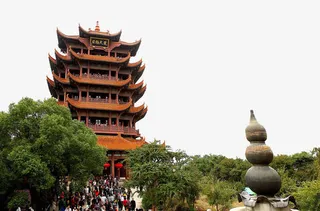武汉黄鹤楼旅游人群免抠