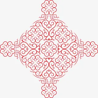 新年纹理剪纸免抠