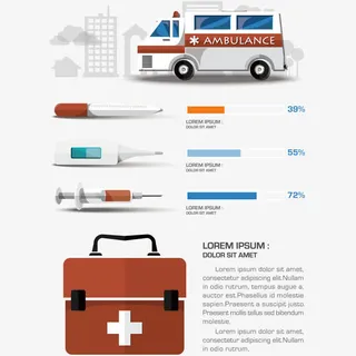 矢量医疗汽车急救免抠