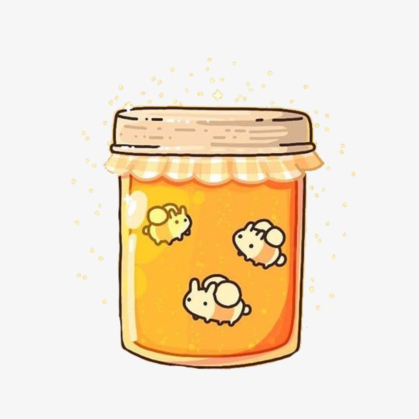 蜂蜜 卡通 蜂蜜罐 蜜蜂 喝的免抠
