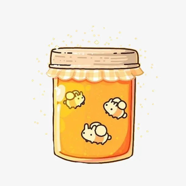 蜂蜜 卡通 蜂蜜罐 蜜蜂 喝的免抠