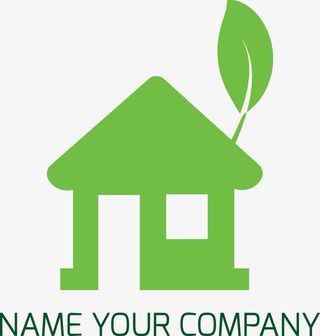 绿色房地产图标矢量图免抠