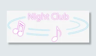 夜店创意灯管免抠