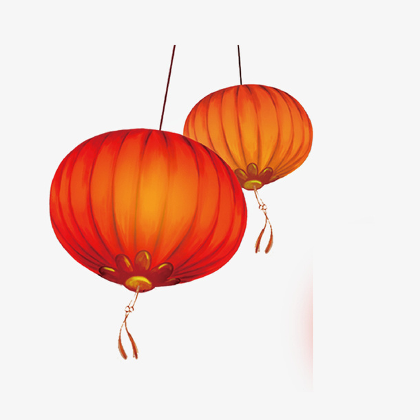 漂浮的大红灯笼图免抠手绘/卡通卡通元素