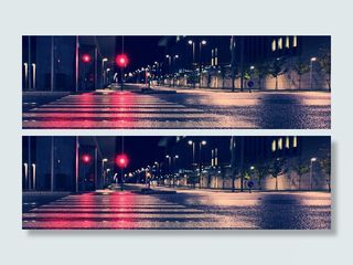 夜晚街道背景高清