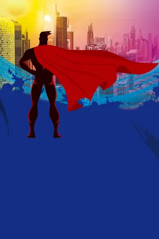 城市英雄海报背景高清