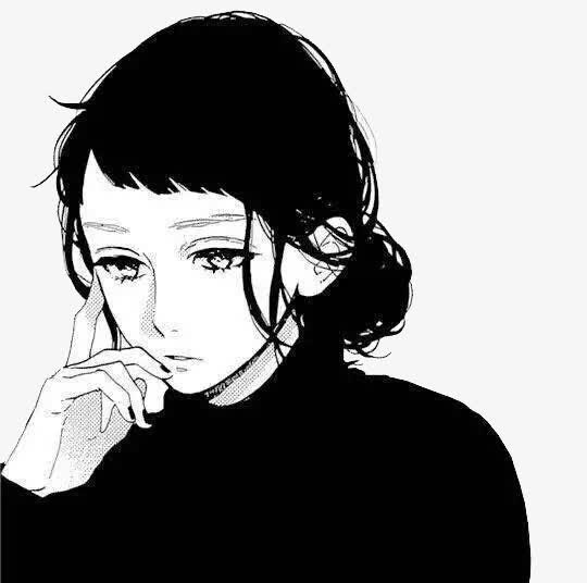 沉思的美女免抠