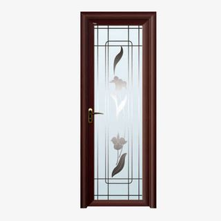 现代简约玻璃平开门免抠