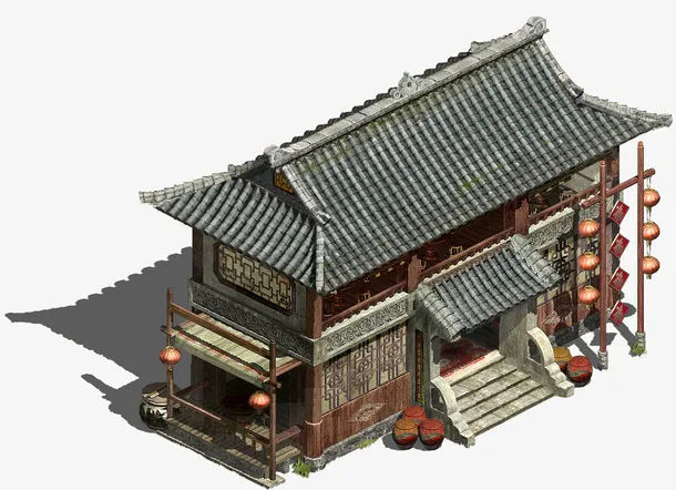 古建筑酒楼免抠