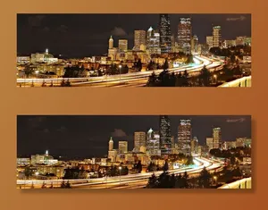 淘宝欧式建筑都市夜景海报背景图片素材高清