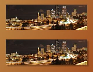 淘宝欧式建筑都市夜景海报背景图片素材高清