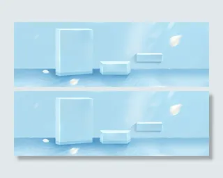 淡蓝色立体几何方块背景高清