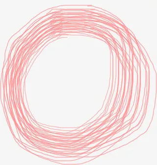 春天粉色线条图标免抠