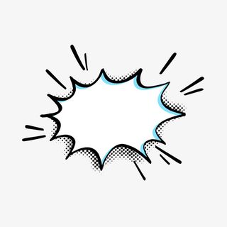 简约漫画对话框爆炸框免抠