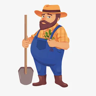 卡通农夫培植免抠