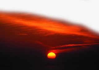 烧红的天空免抠