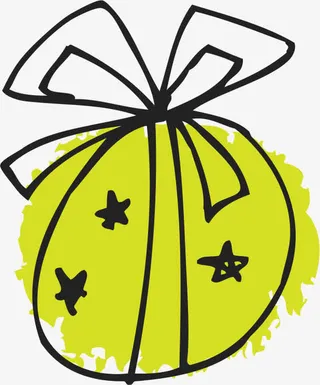 绿色圆形礼盒免抠