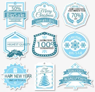 矢量手绘标签免抠