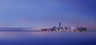 夜空深蓝湖景高清