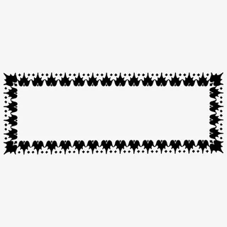 复古长方黑白边框免抠