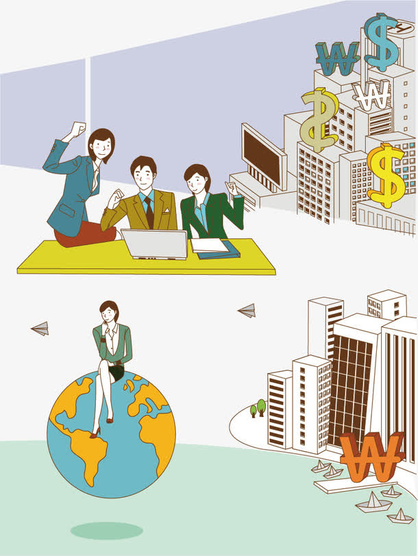 商务卡通素材免抠