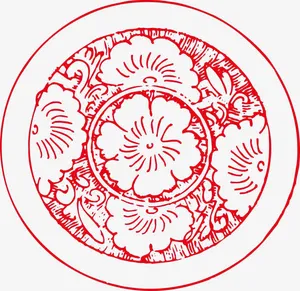 花纹剪纸中国风免抠