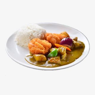 咖喱鸡排饭鸡肉免抠