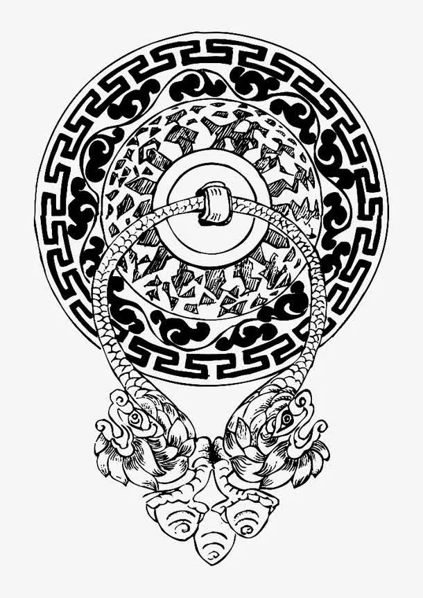 藏族吉祥花纹矢量免抠