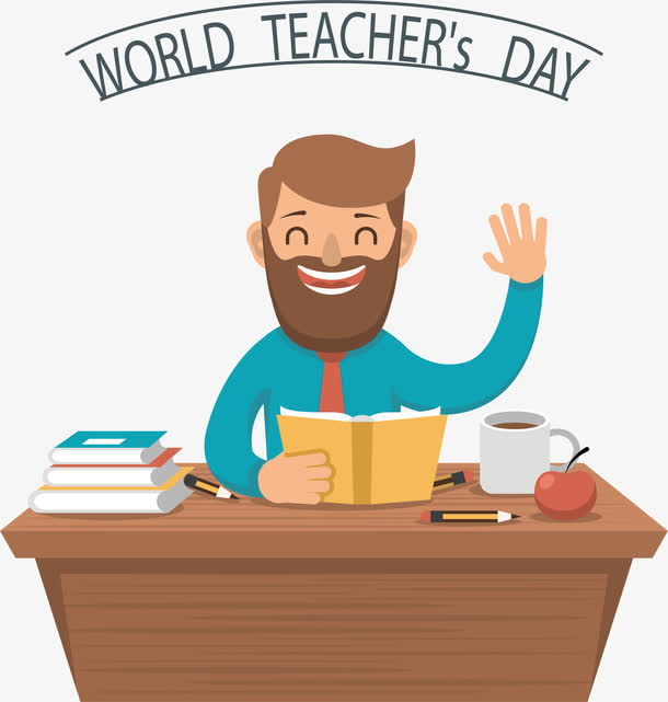 打招呼的老师免抠