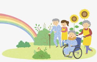 草地上的残疾人免抠