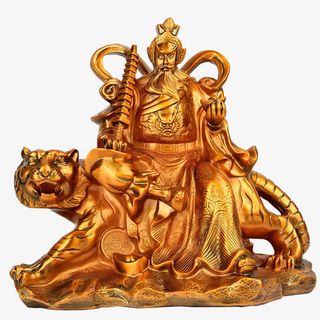 武财神爷铜像免抠