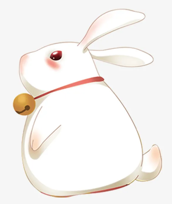 胖白玉兔免抠