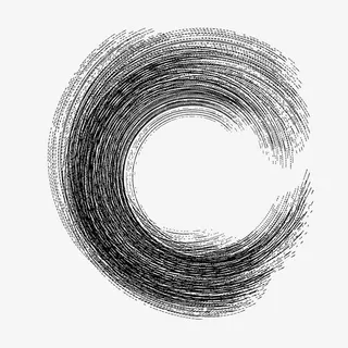 毛笔纹理圆圈免抠