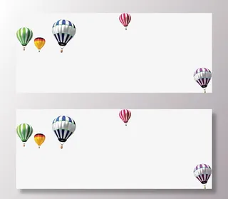 双十一透明彩色热气球免抠漂浮其他元素