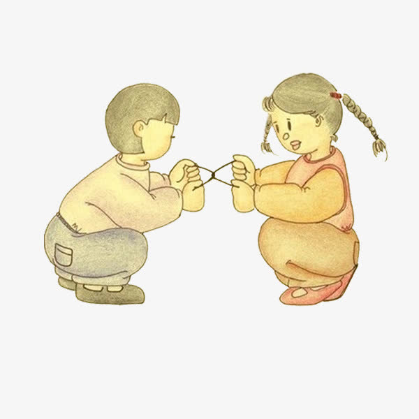 玩游戏的孩子免抠