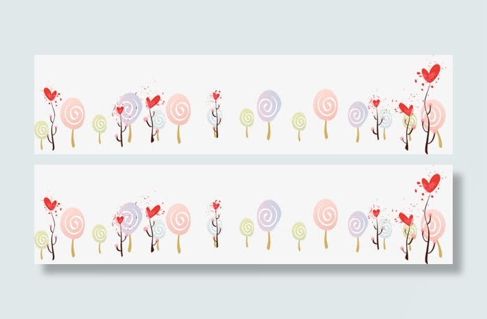 树林花朵爱心丛林背景免抠