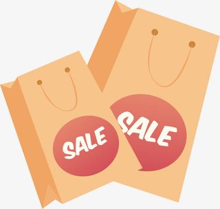 矢量手绘牛皮纸袋免抠