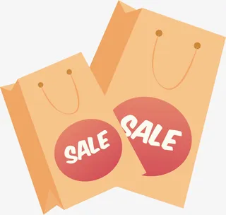 矢量手绘牛皮纸袋免抠