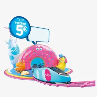 c4d卡通儿童小火车场景图案免抠