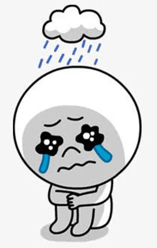 卡通表情包伤心难受免抠