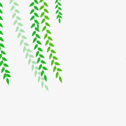 漂浮着的柳叶免抠