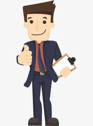 矢量卡通人帅哥免抠