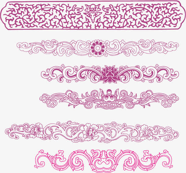 春节海报花纹PNG矢量素材免抠