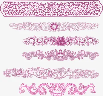 春节海报花纹PNG矢量素材免抠