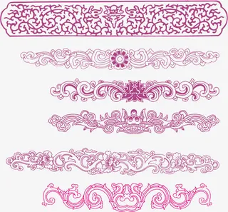 春节海报花纹PNG矢量素材免抠