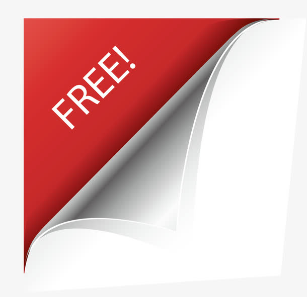 红色纸质搜索框免抠